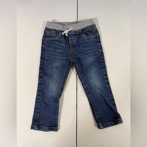 Cat and Jack Blue Jeans size 18 Mo with Knit Waistband and Draw string